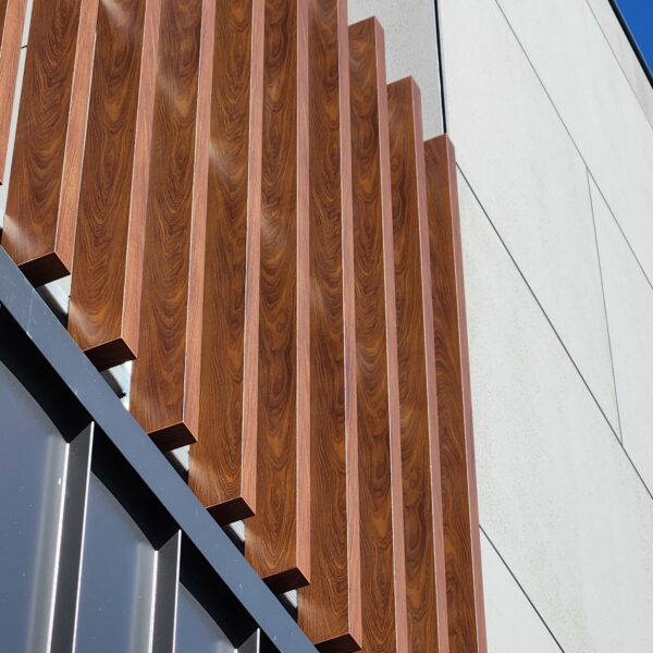 Alira Town Centre - 50x100 Aluminium Batten - Queensland Kwila