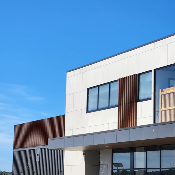 Alira Town Centre - 50x100 Aluminium Batten - Queensland Kwila