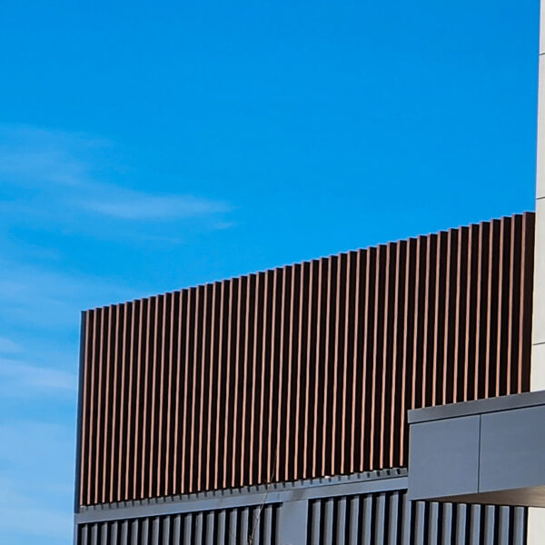 Alira Town Centre - 50x100 Aluminium Batten - Queensland Kwila